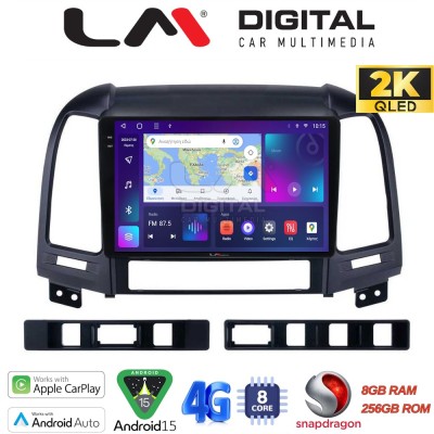 LM Digital - LM ZQ8239 GPS Οθόνη OEM Multimedia Αυτοκινήτου για Hyundai SantaFe 2006 2013 (CarPlay/AndroidAuto/BT/GPS/WIFI/GPRS