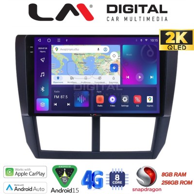 LM Digital - LM ZQ8272 GPS Οθόνη OEM Multimedia Αυτοκινήτου για SUBARU IMPREZA-FORESTER 20092012 (CarPlay/AndroidAuto/BT/GPS/WIF