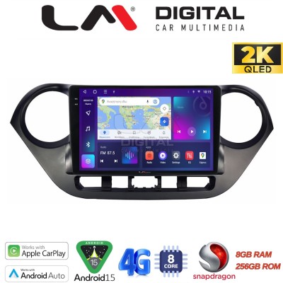 LM Digital - LM ZQ8406 GPS Οθόνη OEM Multimedia Αυτοκινήτου για Hyundai i10 2014 (CarPlay/AndroidAuto/BT/GPS/WIFI/GPRS)
