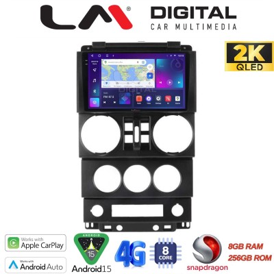 LM Digital - LM ZQ8748 GPS Οθόνη OEM Multimedia Αυτοκινήτου για JEEP WRANGLER 2007 2011 (CarPlay/AndroidAuto/BT/GPS/WIFI/GPRS)