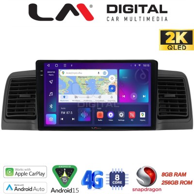 LM Digital - LM ZQ8010B GPS Οθόνη OEM Multimedia Αυτοκινήτου για Toyota Corolla 2000-2007 (CarPlay/AndroidAuto/BT/GPS/WIFI/GPRS)
