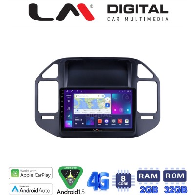 LM Digital - LM ZR8990 GPS Οθόνη OEM Multimedia Αυτοκινήτου για Mitsubishi Pajero 1999 2006 (CarPlay/AndroidAuto/BT/GPS/WIFI/GP