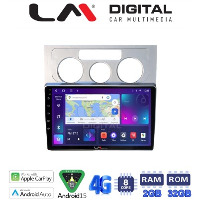 LM Digital - LM ZR8512 GPS Οθόνη OEM Multimedia Αυτοκινήτου για VW Touran 2003 2010 (CarPlay/AndroidAuto/BT/GPS/WIFI/GPRS)