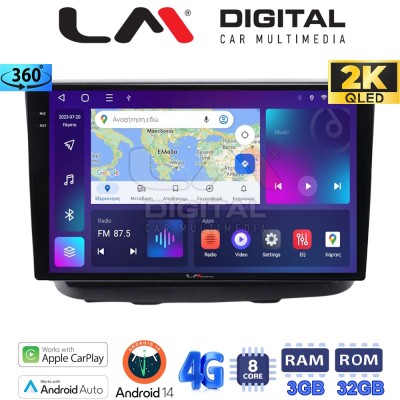 LM Digital - LM ZD8210 GPS Οθόνη OEM Multimedia Αυτοκινήτου για Fiat Doblo 2002 2007 (CarPlay/AndroidAuto/BT/GPS/WIFI/GPRS)