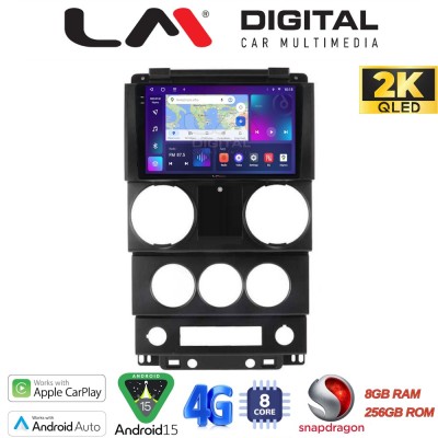 LM Digital - LM ZQ8748C GPS Οθόνη OEM Multimedia Αυτοκινήτου για Jeep Wrangler 2007 2011 (CarPlay/AndroidAuto/BT/GPS/WIFI/GPRS)