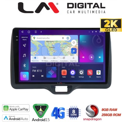 LM Digital - LM ZQ8554H GPS Οθόνη OEM Multimedia Αυτοκινήτου για Toyota Yaris 2020 2023 (CarPlay/AndroidAuto/BT/GPS/WIFI/GPRS)