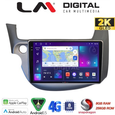 LM Digital - LM ZQ8549G GPS Οθόνη OEM Multimedia Αυτοκινήτου για Honda Jazz 2008 2012 (CarPlay/AndroidAuto/BT/GPS/WIFI/GPRS)