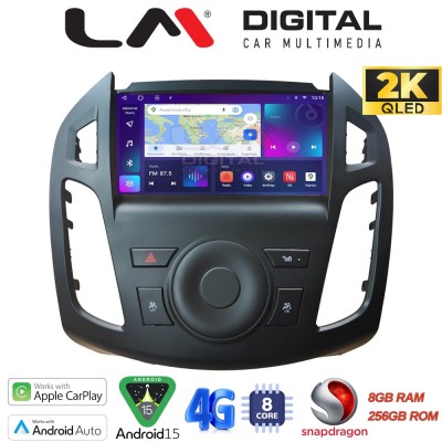 LM Digital - LM ZQ8858B GPS Οθόνη OEM Multimedia Αυτοκινήτου για Ford Transit Connect 2013 2017 (CarPlay/AndroidAuto/BT/GPS/WIF