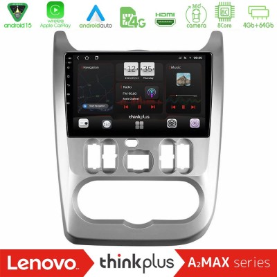 Lenovo Thinkplus A2MAX Series 8Core Android15 4+64GB Dacia Duster/Sandero/Logan Navigation Multimedia Tablet 9"