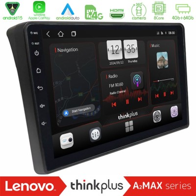 Lenovo Thinkplus A2MAX Series 8Core Android15 4+64GB Fiat Ducato/Citroen Jumper/Peugeot Boxer Navigation Multimedia Tablet 9"