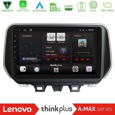 Lenovo Thinkplus A2MAX Series 8Core Android15 4+64GB Hyundai ix35 Navigation Multimedia Tablet 10"