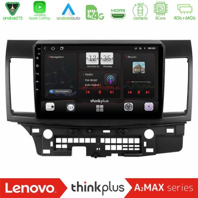 Lenovo Thinkplus A2MAX Series 8Core Android15 4+64GB Mitsubishi Lancer 2008 – 2015 Navigation Multimedia Tablet 10"