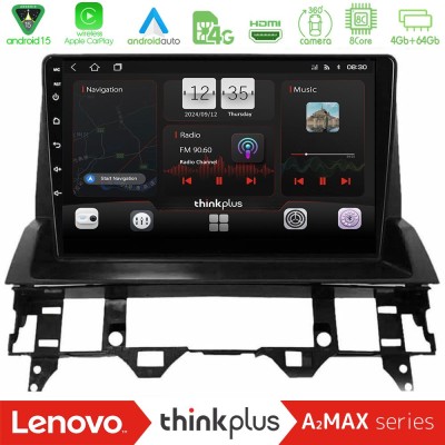 Lenovo Thinkplus A2MAX Series 8Core Android15 4+64GB Mazda6 2002-2006 Navigation Multimedia Tablet 10"