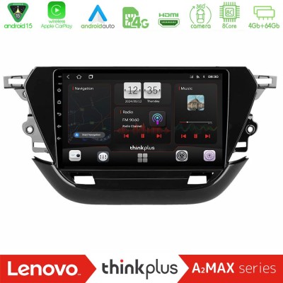 Lenovo Thinkplus A2MAX Series 8Core Android15 4+64GB Opel Corsa F 2019-2023 Navigation Multimedia Tablet 9"