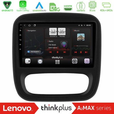 Lenovo Thinkplus A2MAX Series 8Core Android15 4+64GB Renault/Nissan/Opel/Fiat Navigation Multimedia Tablet 9"