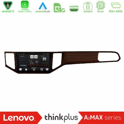Lenovo Thinkplus A2MAX Series 8Core Android15 4+64GB VW Sportsvan 2014-2020 Navigation Multimedia Tablet 9" (Ξύλινη απόχρωση)
