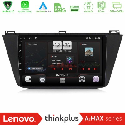 Lenovo Thinkplus A2MAX Series 8Core Android15 4+64GB Vw Tiguan 2016-2022 Navigation Multimedia Tablet 10"