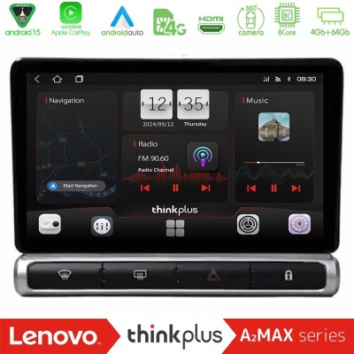 Lenovo Thinkplus A2MAX Series 8Core Android15 4+64GB Citroen C3 2016- Navigation Multimedia Tablet 9"