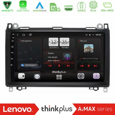 Lenovo Thinkplus A2MAX Series 8Core Android15 4+64GB Mercedes A/B/Vito/Sprinter Class Navigation Multimedia Tablet 9"