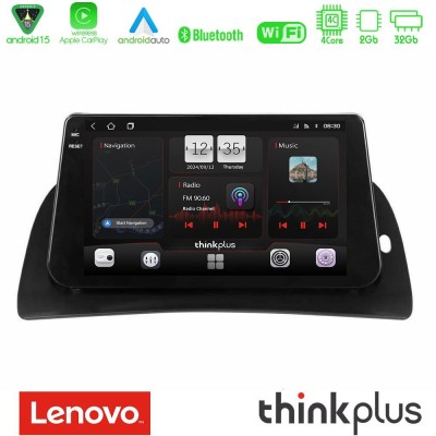 Lenovo Thinkplus Series 4Core Android15 2+32GB Renault Kangoo 2015-2018 Navigation Multimedia Tablet 9" Με Carplay & Android Aut