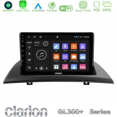 Clarion GL300+ Series 4Core Android11 4+64GB BMW E83 Navigation Multimedia Tablet 9"