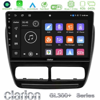 Clarion GL300+ Series 4Core Android11 4+64GB Fiat Doblo / Opel Combo 2010-2014 Navigation Multimedia Tablet 9"