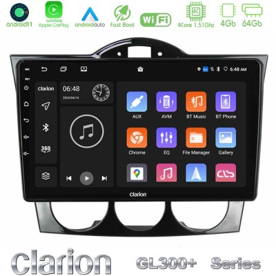 Clarion GL300+ Series 4Core Android11 4+64GB Mazda RX8 2003-2008 Navigation Multimedia Tablet 9"