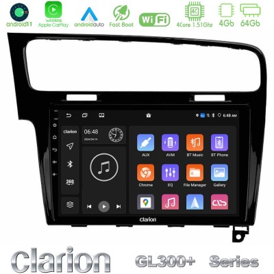 Clarion GL300+ Series 4Core Android11 4+64GB VW GOLF 7 Navigation Multimedia Tablet 10"