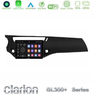 Clarion GL300+ Series 4Core Android11 4+64GB Citroen C3 2009-2016 Navigation Multimedia Tablet 9" (Μαύρο γυαλιστερό)