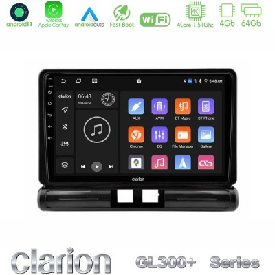 Clarion GL300+ Series 4Core Android11 4+64GB Citroen C3 2016- Navigation Multimedia Tablet 9" (Low Version))