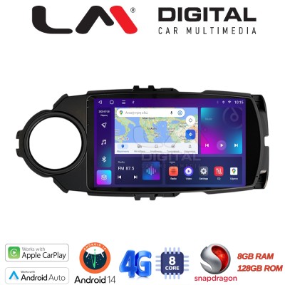 LM Digital - LM ZT8454B GPS Οθόνη OEM Multimedia Αυτοκινήτου για Toyota Yaris 2015 2019 (CarPlay/AndroidAuto/BT/GPS/WIFI/GPRS)