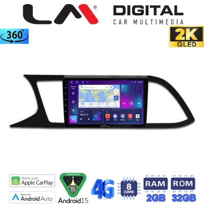 LM Digital - LM ZB8306 GPS Οθόνη OEM Multimedia Αυτοκινήτου για SEAT LEON 2012 (CarPlay/AndroidAuto/BT/GPS/WIFI/GPRS)