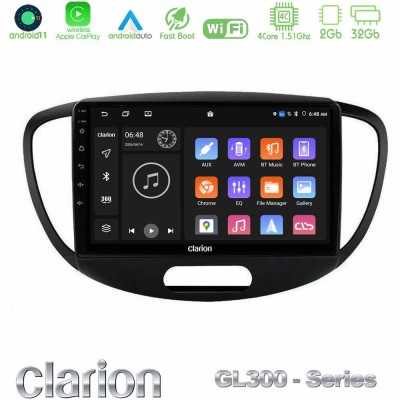 Clarion GL300 Series 4Core Android11 2+32GB Hyundai i10 2008-2014 Navigation Multimedia Tablet 9" Με Carplay & Android Auto Clarion GL300 Series 4Core Android11 2+32GB Hyundai i10 2008-2014 Navigation Multimedia Tablet 9" Με Carplay & Android Auto