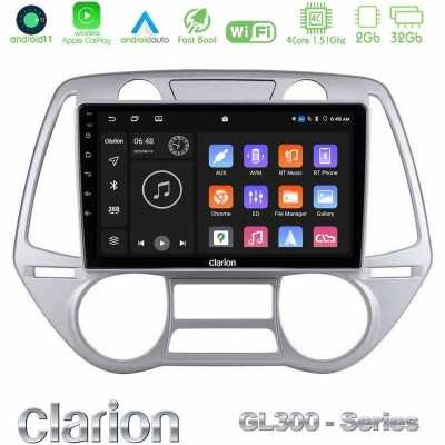 Clarion GL300 Series 4Core Android11 2+32GB Hyundai i20 2009-2012 Auto A/C Navigation Multimedia Tablet 9" Με Carplay & Android  Clarion GL300 Series 4Core Android11 2+32GB Hyundai i20 2009-2012 Auto A/C Navigation Multimedia Tablet 9" Με Carplay & Android