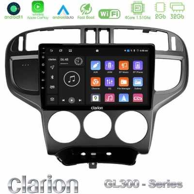 Clarion GL300 Series 4Core Android11 2+32GB Hyundai Matrix 2001-2010 Navigation Multimedia Tablet 9" Με Carplay & Android Auto