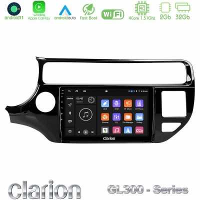 Clarion GL300 Series 4Core Android11 2+32GB Kia Rio 2015-2017 Navigation Multimedia Tablet 9" Με Carplay & Android Auto