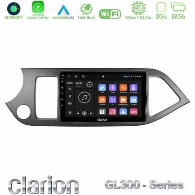 Clarion GL300 Series 4Core Android11 2+32GB Kia Picanto Navigation Multimedia Tablet 9" Με Carplay & Android Auto