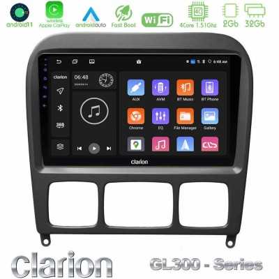 Clarion GL300 Series 4Core Android11 2+32GB Mercedes S Class 1999-2004 (W220) Navigation Multimedia Tablet 9" Με Carplay & Andro