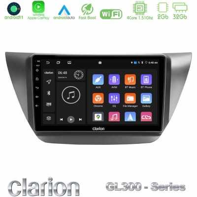 Clarion GL300 Series 4Core Android11 2+32GB Mitsubishi Lancer 2004 – 2008 Navigation Multimedia Tablet 9" Με Carplay & Android A