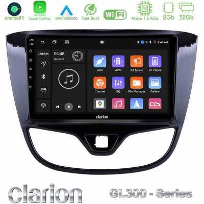 Clarion GL300 Series 4Core Android11 2+32GB Opel Karl 2017-2019 Navigation Multimedia Tablet 9" Με Carplay & Android Auto