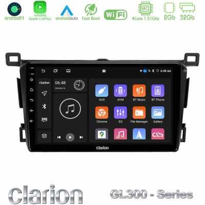 Clarion GL300 Series 4Core Android11 2+32GB Toyota RAV4 2013-2018 Navigation Multimedia Tablet 9" Με Carplay & Android Auto
