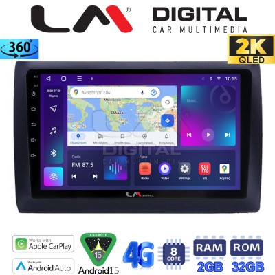 LM Digital - LM ZB8466 GPS Οθόνη OEM Multimedia Αυτοκινήτου για Fiat Stilo 2001 2007 (CarPlay/AndroidAuto/BT/GPS/WIFI/GPRS)