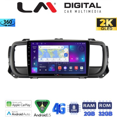 LM Digital - LM ZB8705 GPS Οθόνη OEM Multimedia Αυτοκινήτου για Citroën SpaceTourer 2016 Citroën Jumpy 2016 Peugeot Expert 2016 