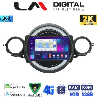 LM Digital - LM ZB8834 GPS Οθόνη OEM Multimedia Αυτοκινήτου για Mini Cooper '07'14 Clubman 2007 2014 (CarPlay/AndroidAuto/BT/GP