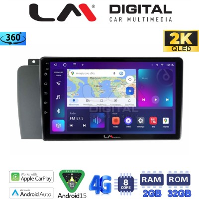 LM Digital - LM ZB8957 GPS Οθόνη OEM Multimedia Αυτοκινήτου για VOLVO V70-S60- XC70 2004 2007 (CarPlay/AndroidAuto/BT/GPS/WIFI/