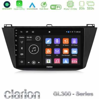 Clarion GL300 Series Vw Tiguan 2016-2022 4Core Android ClarionOS 2+32GB Navigation Multimedia Tablet 10" Με Carplay & Android Au Clarion GL300 Series Vw Tiguan 2016-2022 4Core Android ClarionOS 2+32GB Navigation Multimedia Tablet 10" Με Carplay & Android Au