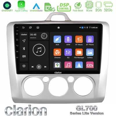 Clarion GL700 Lite Series 8Core Android11 2+32GB Ford Focus Manual AC Navigation Multimedia Tablet 9" Με Carplay & Android Auto