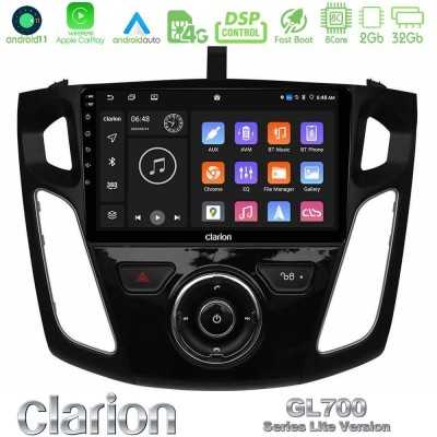 Clarion GL700 Lite Series 8Core Android11 2+32GB Ford Focus 2012-2018 Navigation Multimedia Tablet 9" Με Carplay & Android Auto