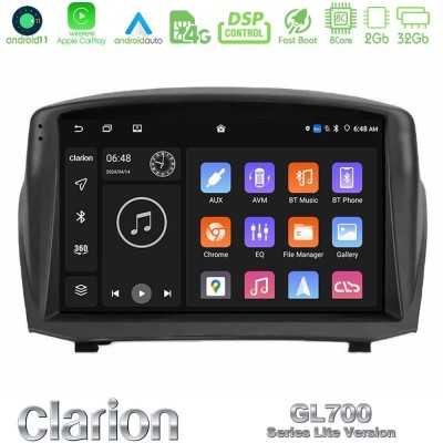 Clarion GL700 Lite Series 8Core Android11 2+32GB Ford Fiesta 2008-2016 Navigation Multimedia Tablet 9" (Oem Style) Με Carplay & 
