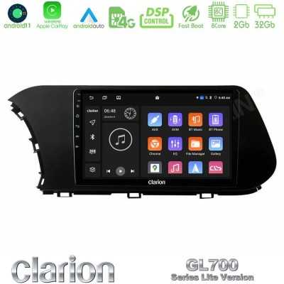 Clarion GL700 Lite Series 8Core Android11 2+32GB Hyundai i20 2021-2023 Navigation Multimedia Tablet 10" Με Carplay & Android Aut